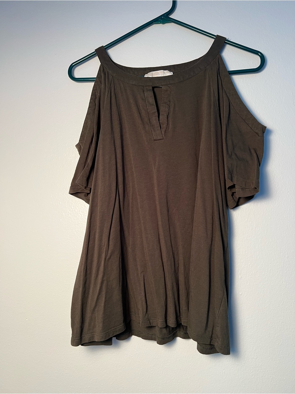 Michael Kors Cold-Shoulder Tank Top in Dark Brown